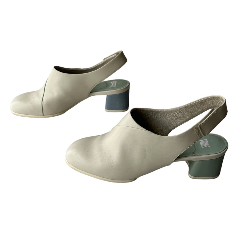 Camper Twins Velcro Slingback Mule Boot Shoe White Size 38 US Size 7.5 - Picture 5 of 14